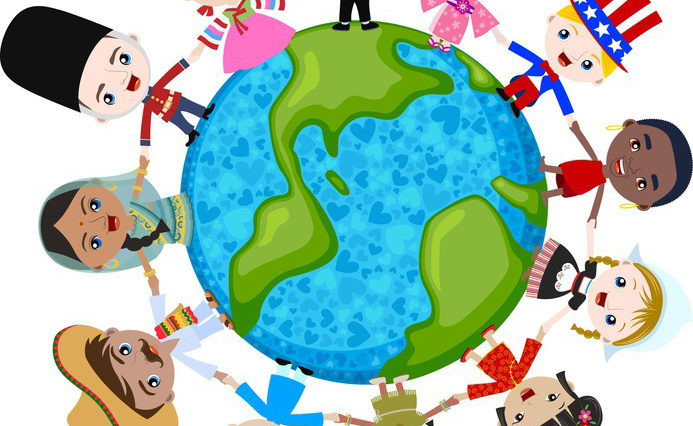 multicultural children on planet earth, cultural diversity